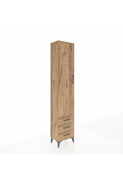 Arges Dolap 2 Raflı 3 Çekmeceli Tek Askılı 44x30x221 Çam-Çam