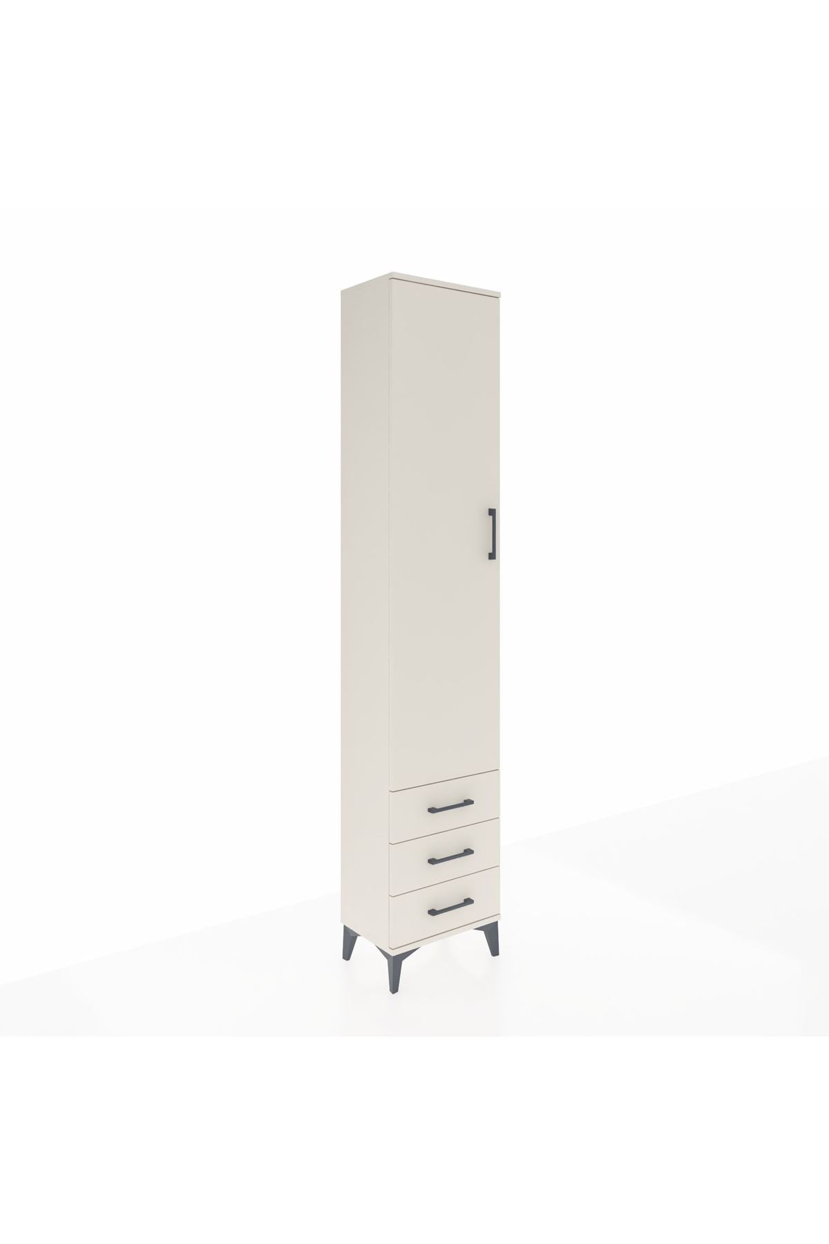 Arges Dolap 4 Raflı 3 Çekmeceli Tek Kapaklı 44x30x221 Aytaşı-Aytaşı