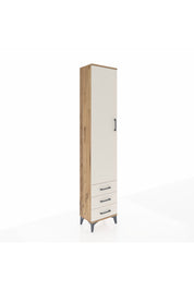 Arges Dolap 4 Raflı 3 Çekmeceli Tek Kapaklı 44x30x221 Çam-Aytaşı