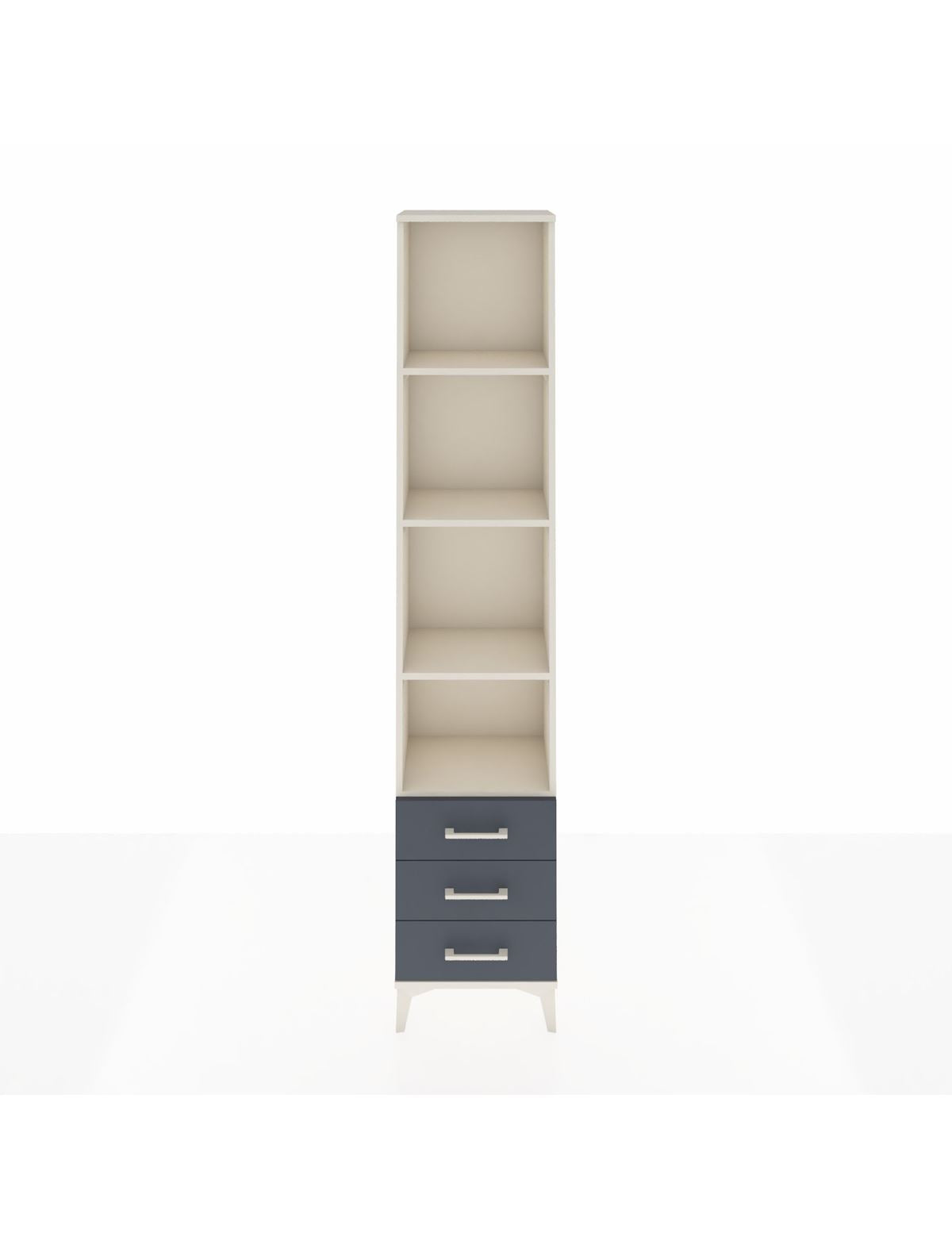 Arges Dolap 4 Raflı 3 Çekmeceli 44x30x221 Aytaşı-Antrasit