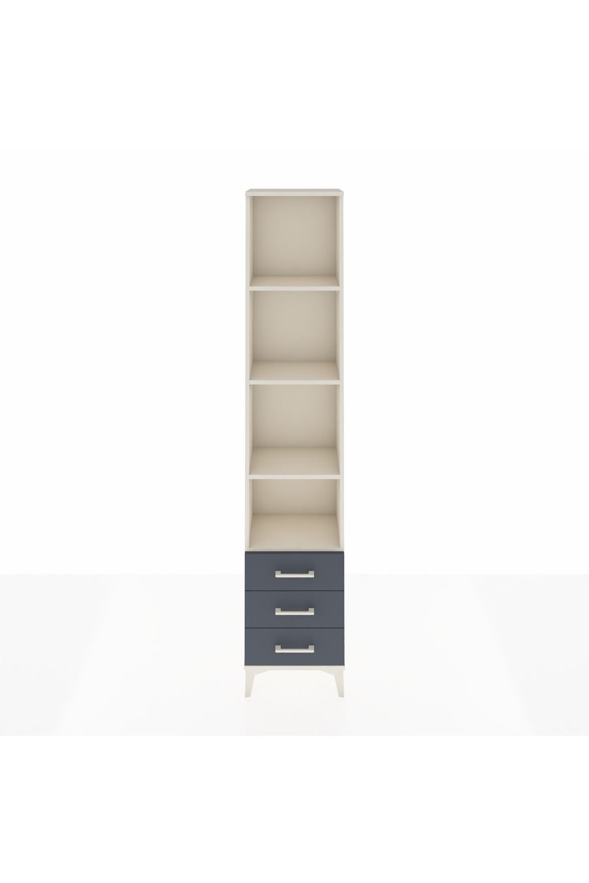 Arges Dolap 4 Raflı 3 Çekmeceli 44x30x221 Aytaşı-Antrasit