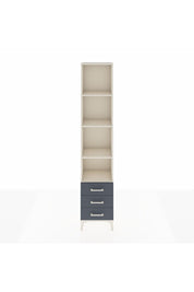 Arges Dolap 4 Raflı 3 Çekmeceli 44x30x221 Aytaşı-Antrasit