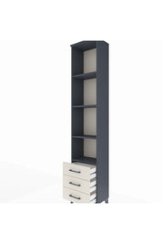 Arges Dolap 4 Raflı 3 Çekmeceli 44x30x221 Antrasit-Aytaşı