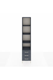 Arges Dolap 4 Raflı 3 Çekmeceli 44x30x221 Antrasit-Antrasit