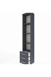 Arges Dolap 4 Raflı 3 Çekmeceli 44x30x221 Antrasit-Antrasit