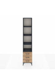 Arges Dolap 4 Raflı 3 Çekmeceli 44x30x221 Antrasit-Çam