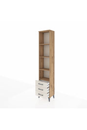 Arges Dolap 4 Raflı 3 Çekmeceli 44x30x221 Çam-Aytaşı