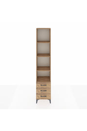 Arges Dolap 4 Raflı 3 Çekmeceli 44x30x221 Çam-Çam