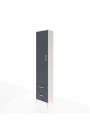 Arges Dolap 2 Raflı 2 Çekmeceli Tek Askılı 44x30x221 Aytaşı-Antrasit