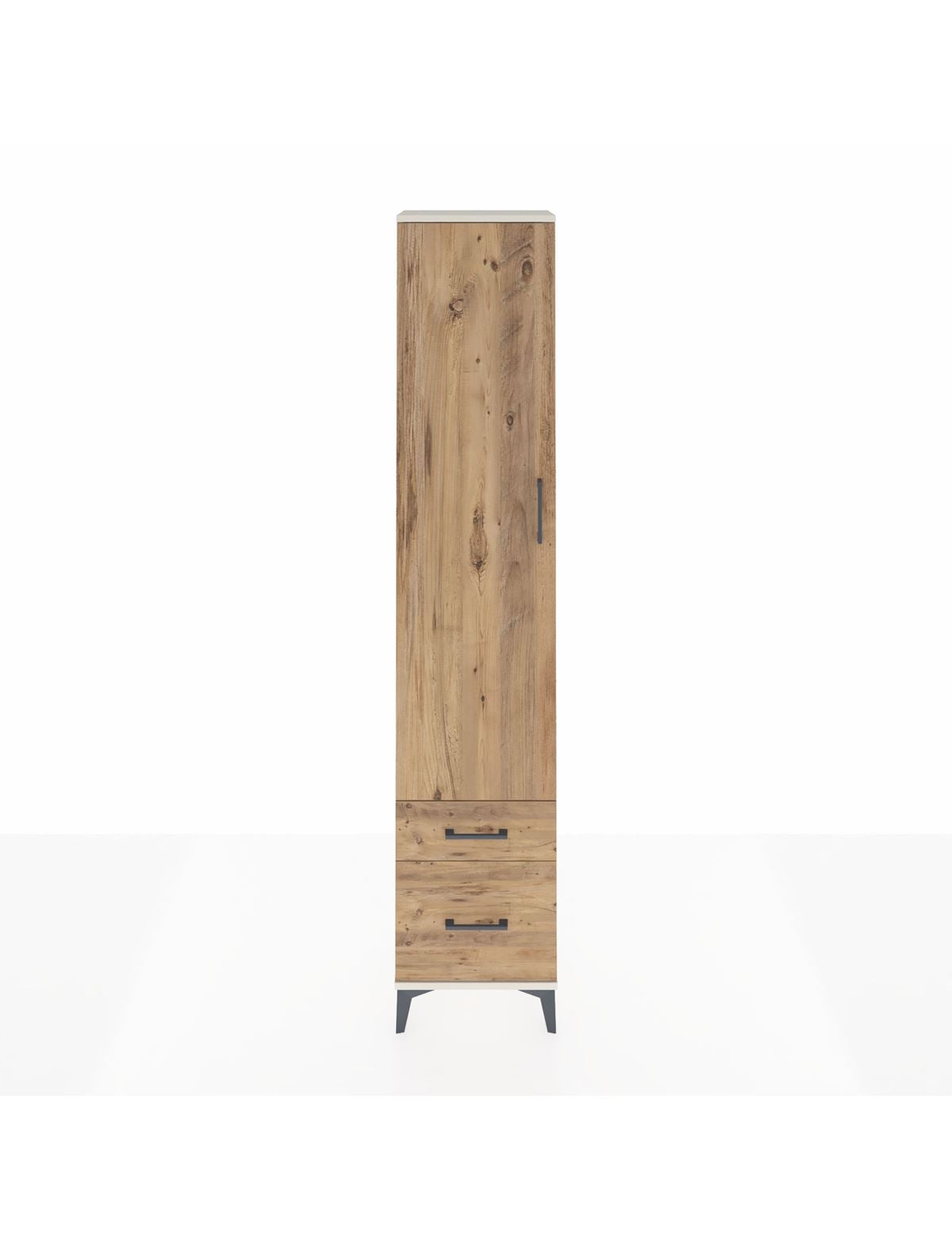 Arges Dolap 2 Raflı 2 Çekmeceli Tek Askılı 44x30x221 Aytaşı-Çam