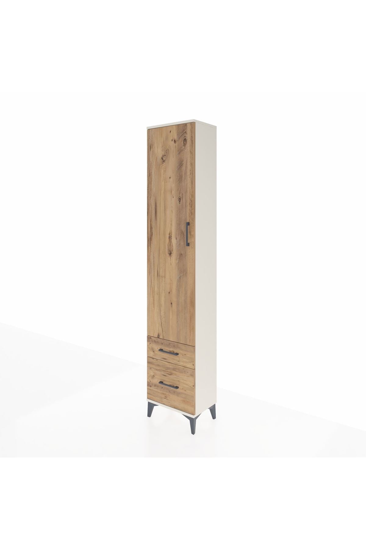 Arges Dolap 2 Raflı 2 Çekmeceli Tek Askılı 44x30x221 Aytaşı-Çam