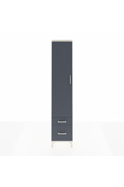 Arges Dolap 4 Raflı 2 Çekmeceli Tek Kapaklı 44x30x221 Aytaşı-Antrasit