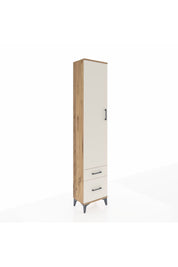 Arges Dolap 4 Raflı 2 Çekmeceli Tek Kapaklı 44x30x221 Çam-Aytaşı