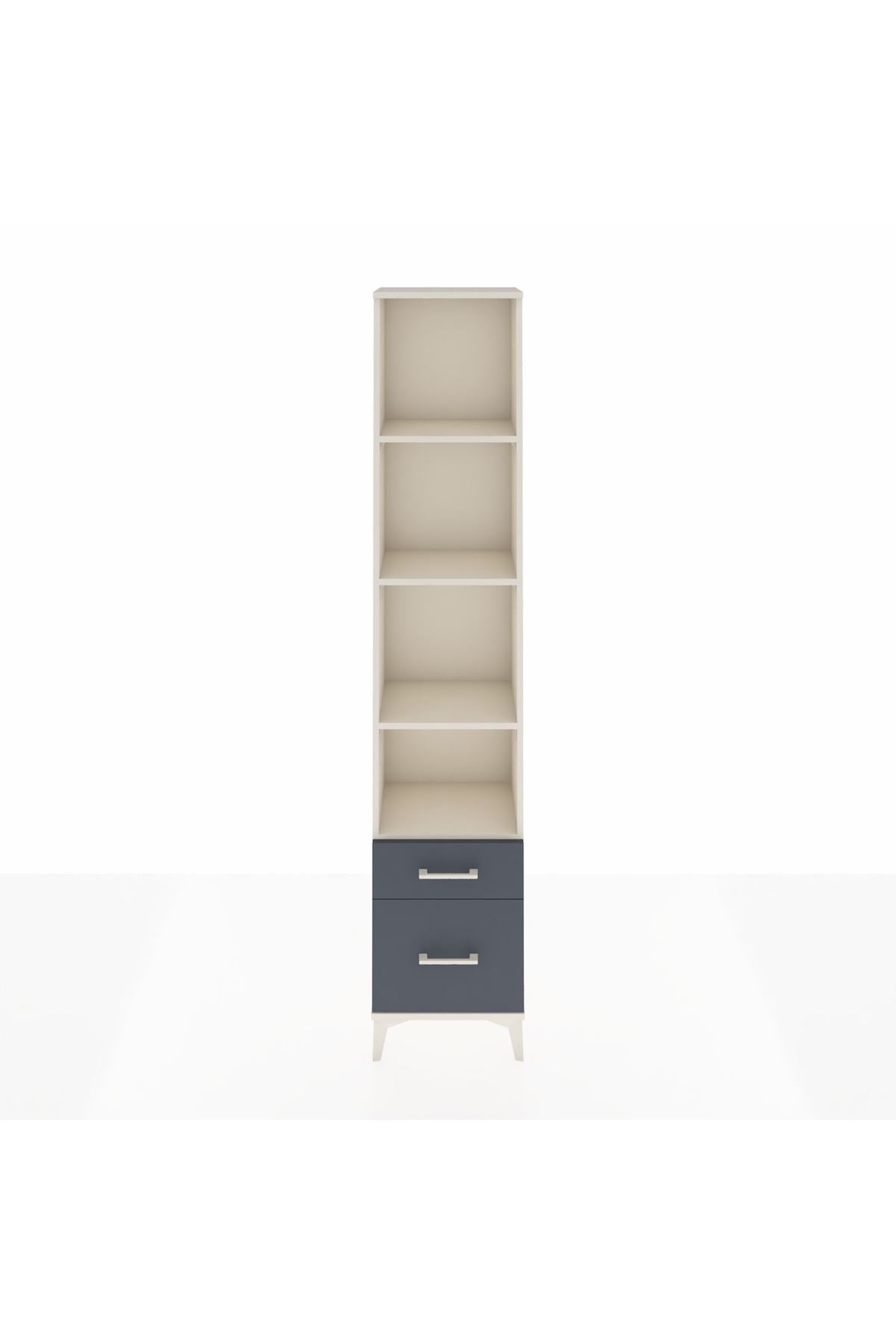 Arges Dolap 4 Raflı 2 Çekmeceli 44x30x221 Aytaşı-Antrasit