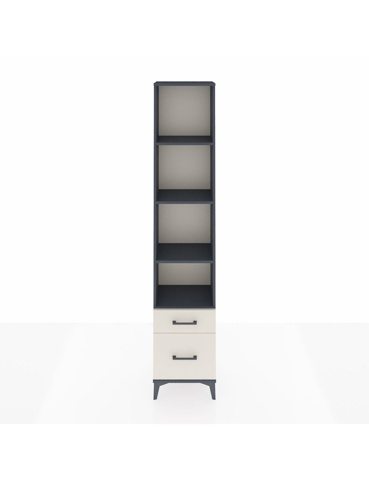 Arges Dolap 4 Raflı 2 Çekmeceli 44x30x221 Antrasit-Aytaşı