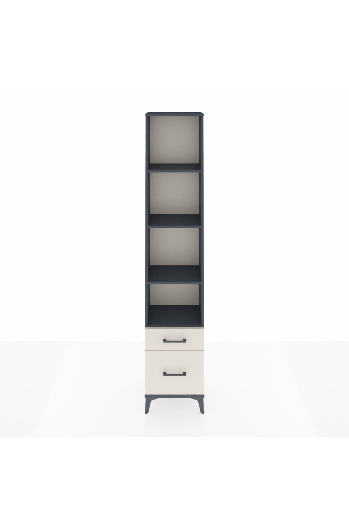 Arges Dolap 4 Raflı 2 Çekmeceli 44x30x221 Antrasit-Aytaşı