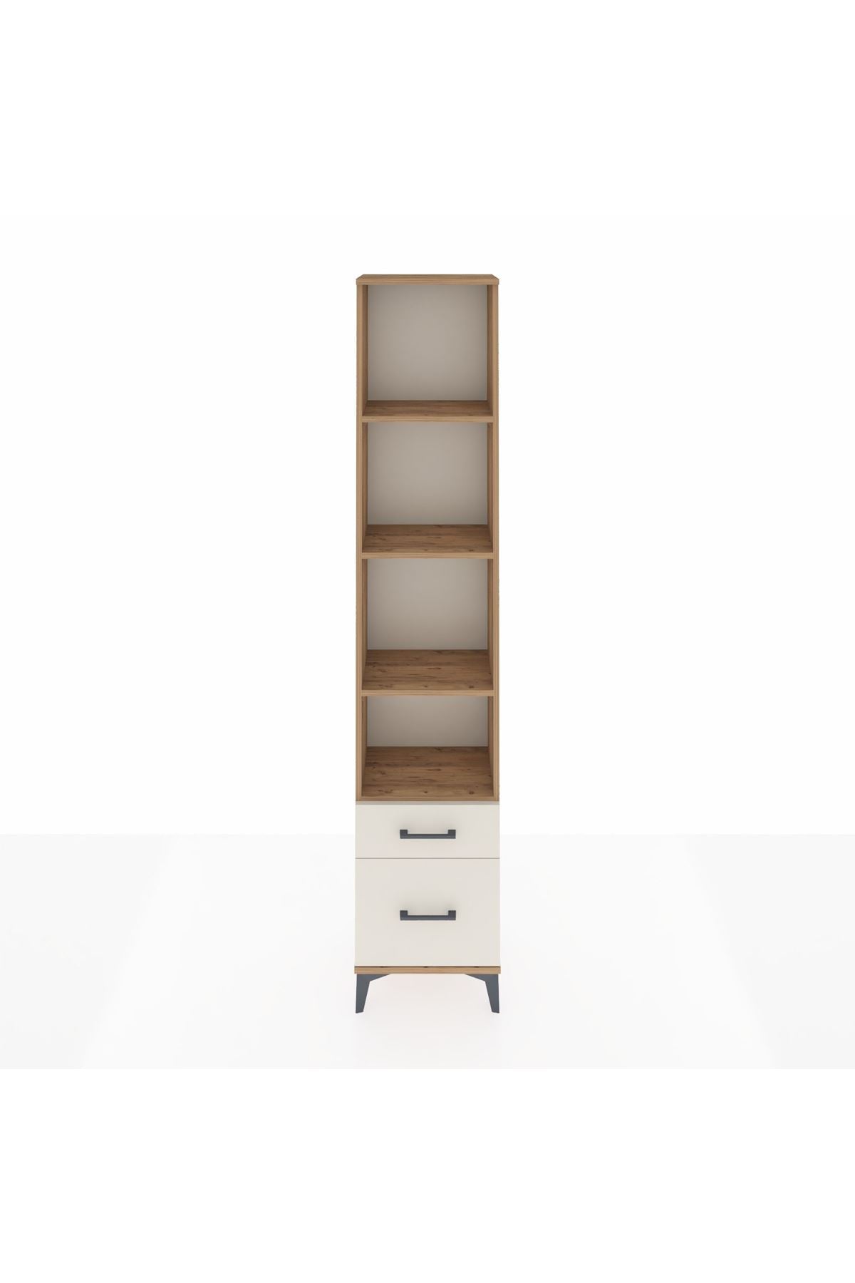 Arges Dolap 4 Raflı 2 Çekmeceli 44x30x221 Çam-Aytaşı