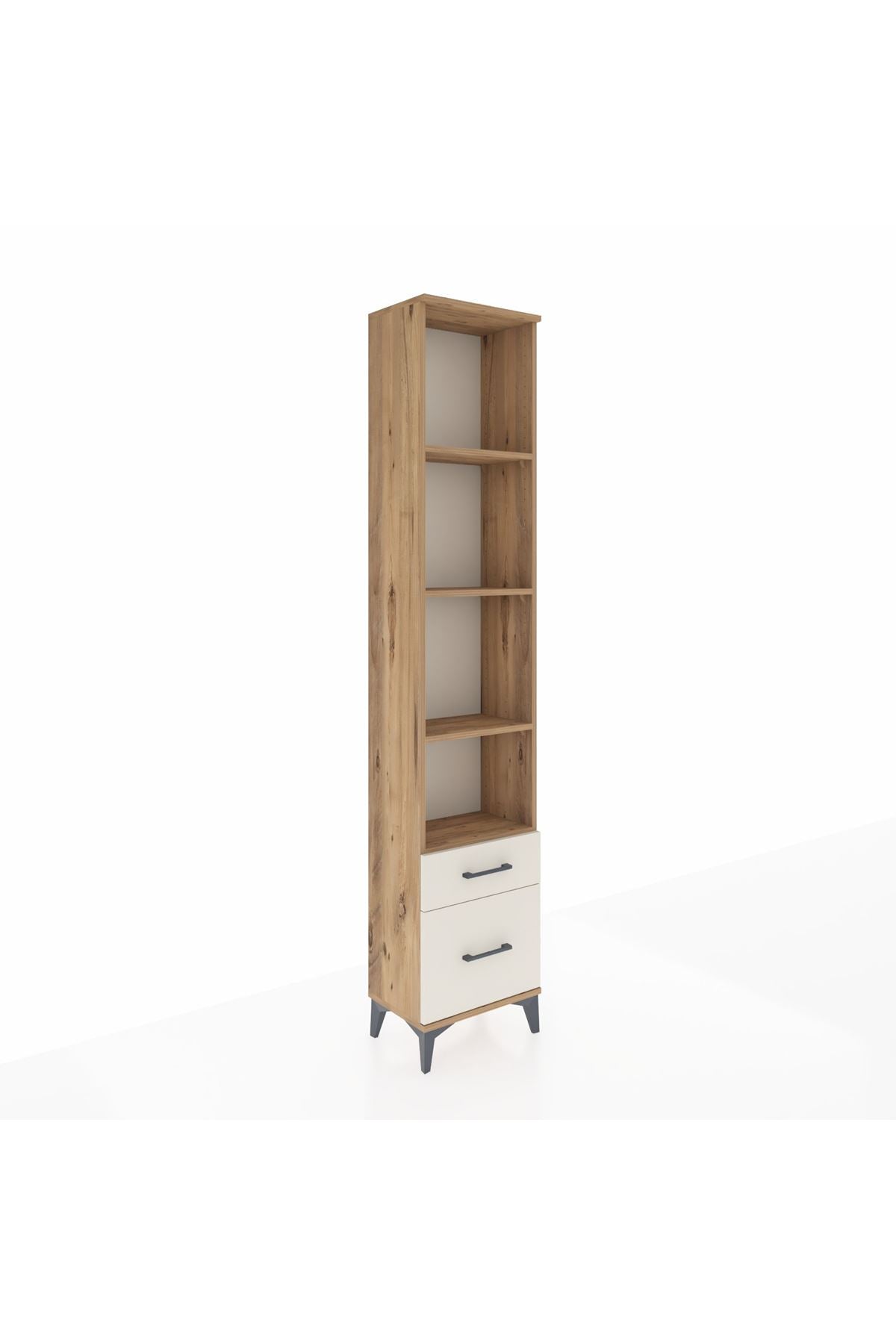 Arges Dolap 4 Raflı 2 Çekmeceli 44x30x221 Çam-Aytaşı