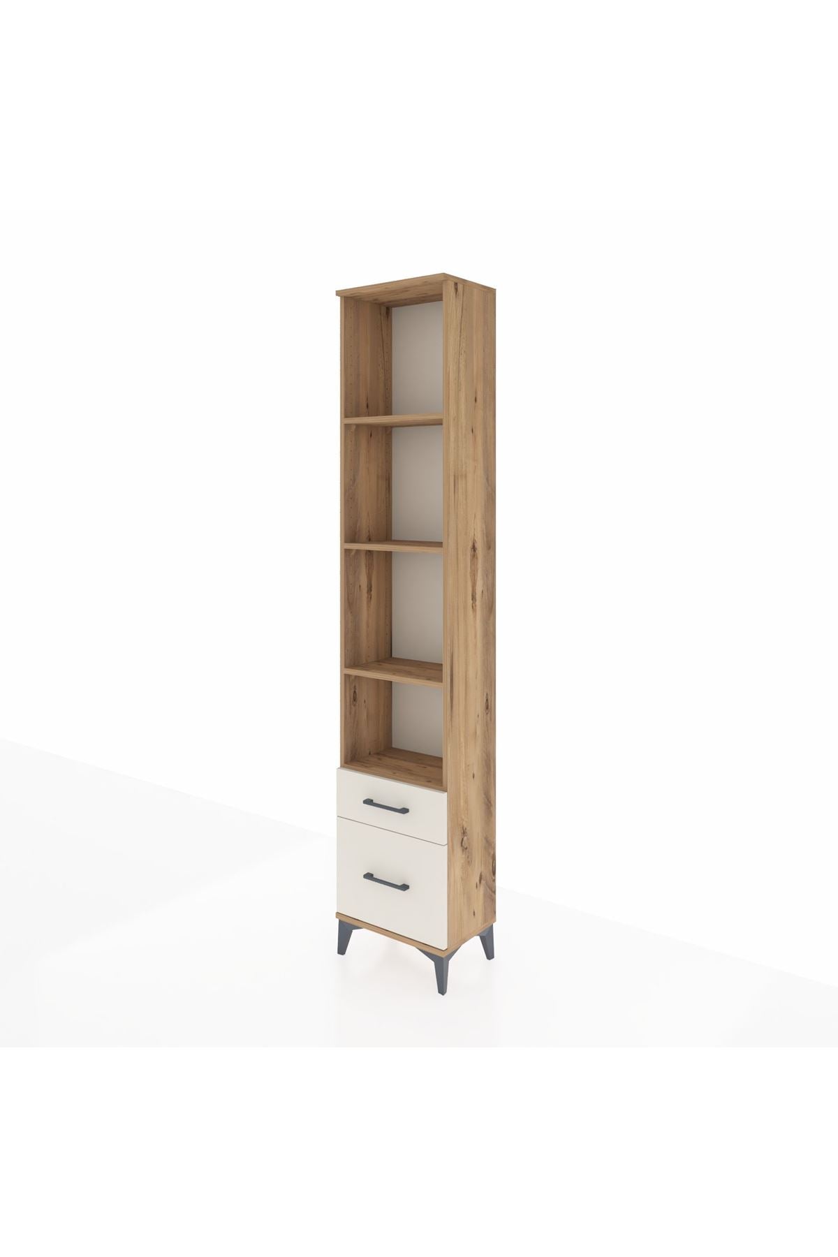 Arges Dolap 4 Raflı 2 Çekmeceli 44x30x221 Çam-Aytaşı