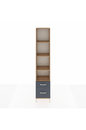 Arges Dolap 4 Raflı 2 Çekmeceli 44x30x221 Çam-Antrasit