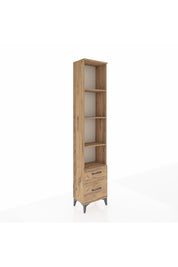 Arges Dolap 4 Raflı 2 Çekmeceli 44x30x221 Çam-Çam