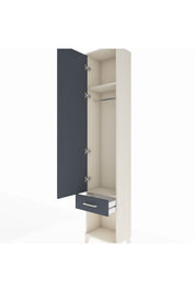 Arges Dolap 2 Raflı Tek Çekmeceli Tek Askılı 44x30x221 Aytaşı-Antrasit