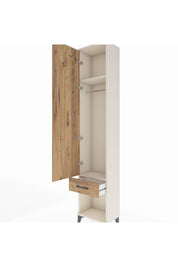 Arges Dolap 2 Raflı Tek Çekmeceli Tek Askılı 44x30x221 Aytaşı-Çam