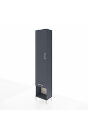 Arges Dolap 2 Raflı Tek Çekmeceli Tek Askılı 44x30x221 Antrasit-Antrasit