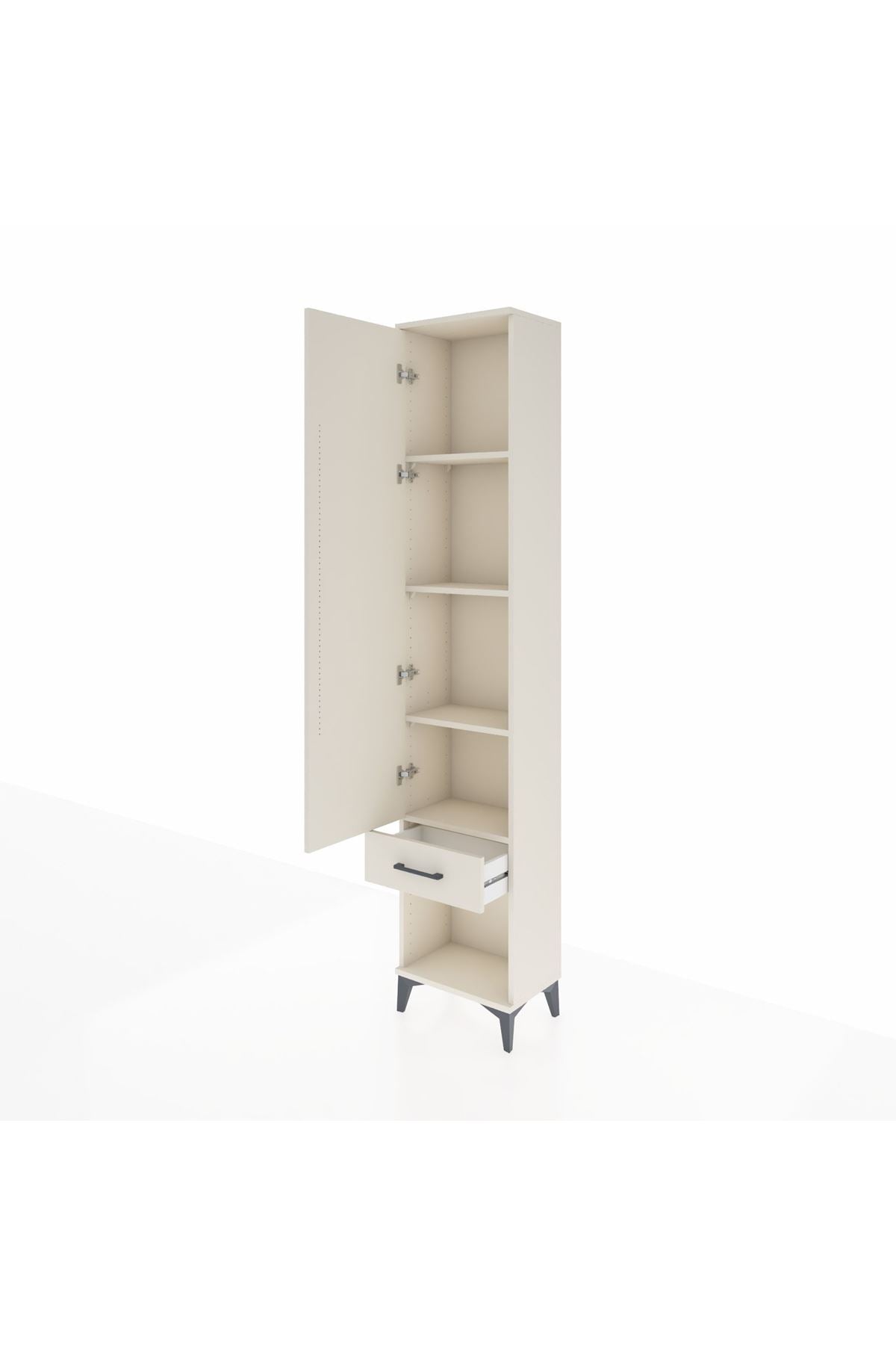 Arges Dolap 4 Raflı Tek Çekmeceli Tek Kapaklı 44x30x221 Aytaşı-Aytaşı