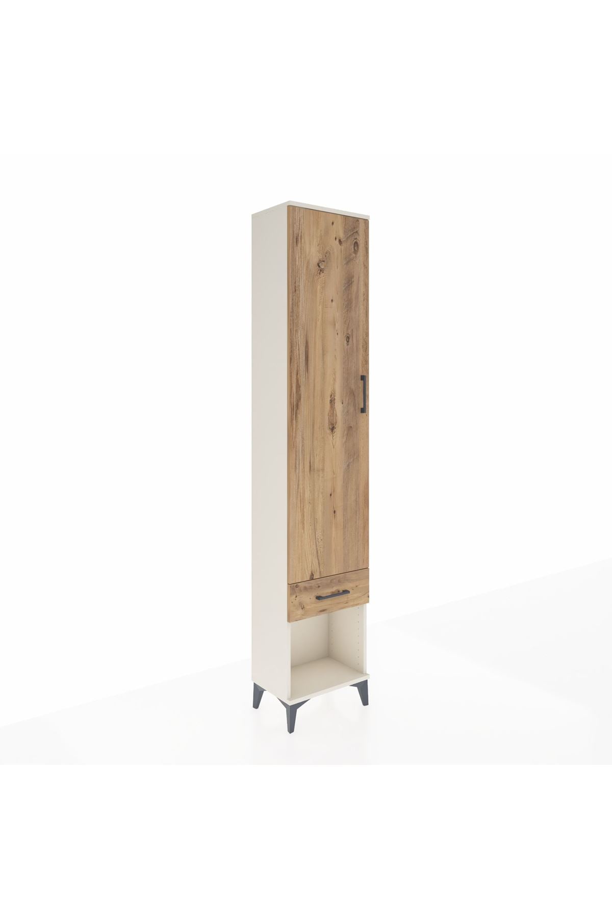 Arges Dolap 4 Raflı Tek Çekmeceli Tek Kapaklı 44x30x221 Aytaşı-Çam