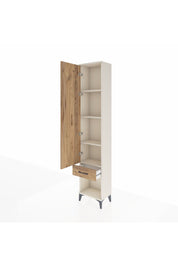 Arges Dolap 4 Raflı Tek Çekmeceli Tek Kapaklı 44x30x221 Aytaşı-Çam