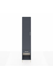 Arges Dolap 4 Raflı Tek Çekmeceli Tek Kapaklı 44x30x221 Antrasit-Antrasit