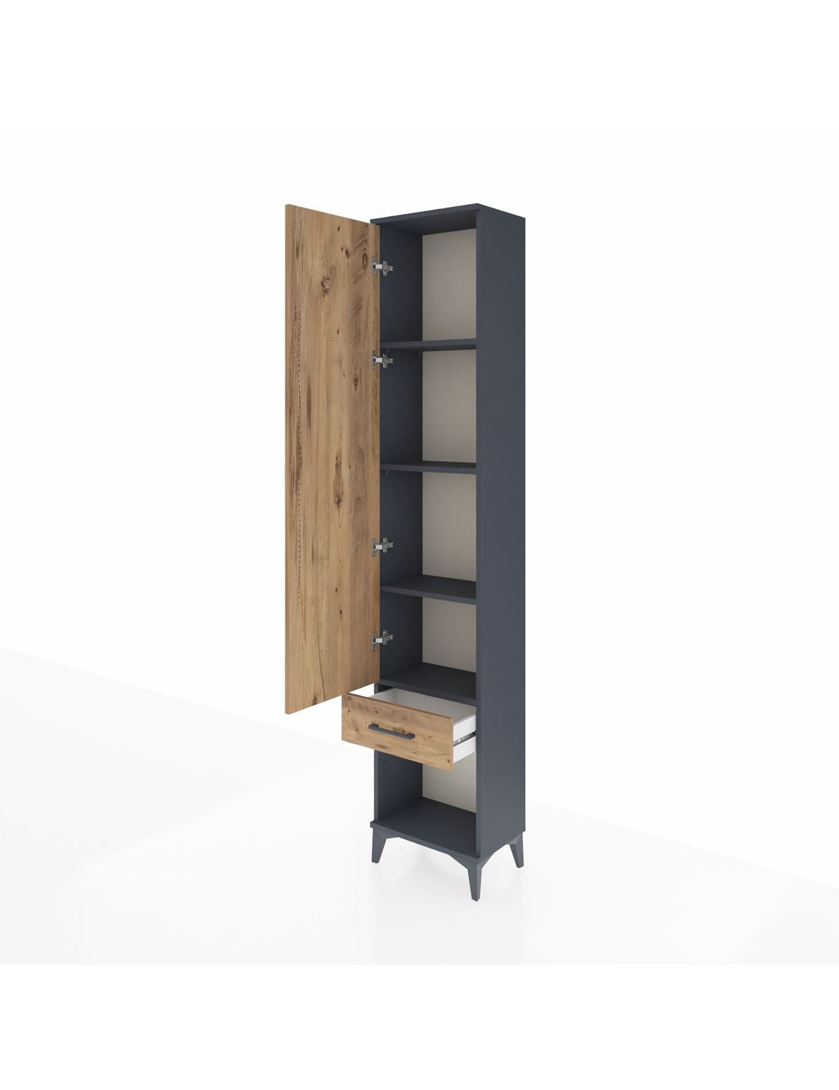 Arges Dolap 4 Raflı Tek Çekmeceli Tek Kapaklı 44x30x221 - S28M022V6A