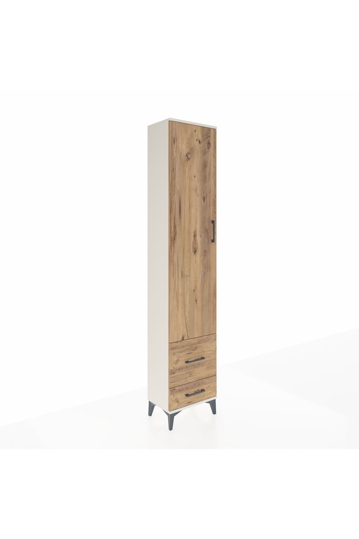 Arges Dolap 2 Raflı 2 Çekmeceli Tek Askılı 44x30x221 Aytaşı-Çam