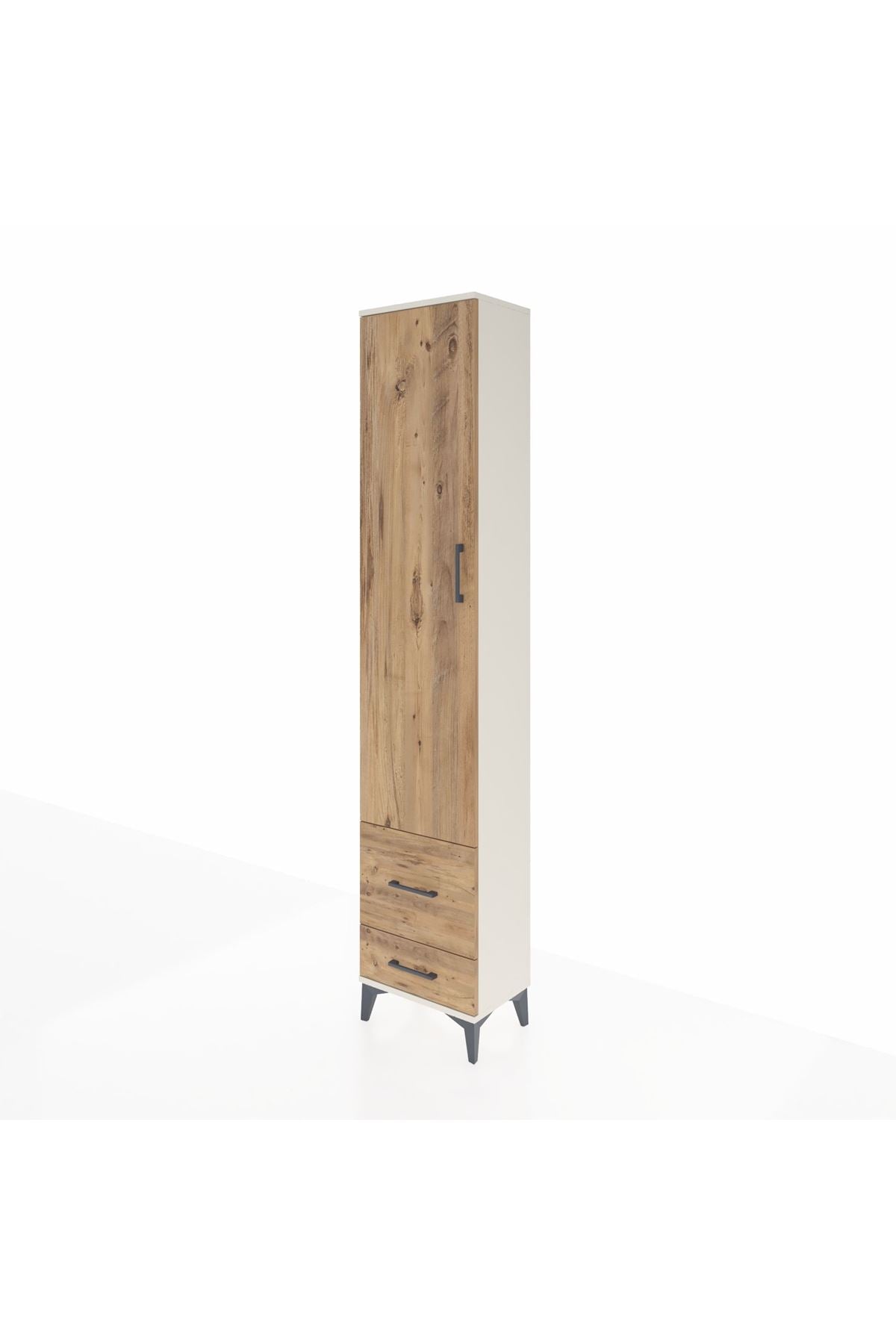 Arges Dolap 2 Raflı 2 Çekmeceli Tek Askılı 44x30x221 Aytaşı-Çam