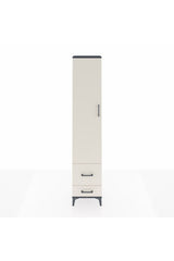 Arges Dolap 2 Raflı 2 Çekmeceli Tek Askılı 44x30x221