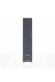 Arges Dolap 4 Raflı 2 Çekmeceli Tek Kapaklı 44x30x221 Aytaşı-Antrasit