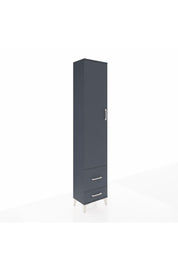 Arges Dolap 4 Raflı 2 Çekmeceli Tek Kapaklı 44x30x221 Antrasit-Antrasit