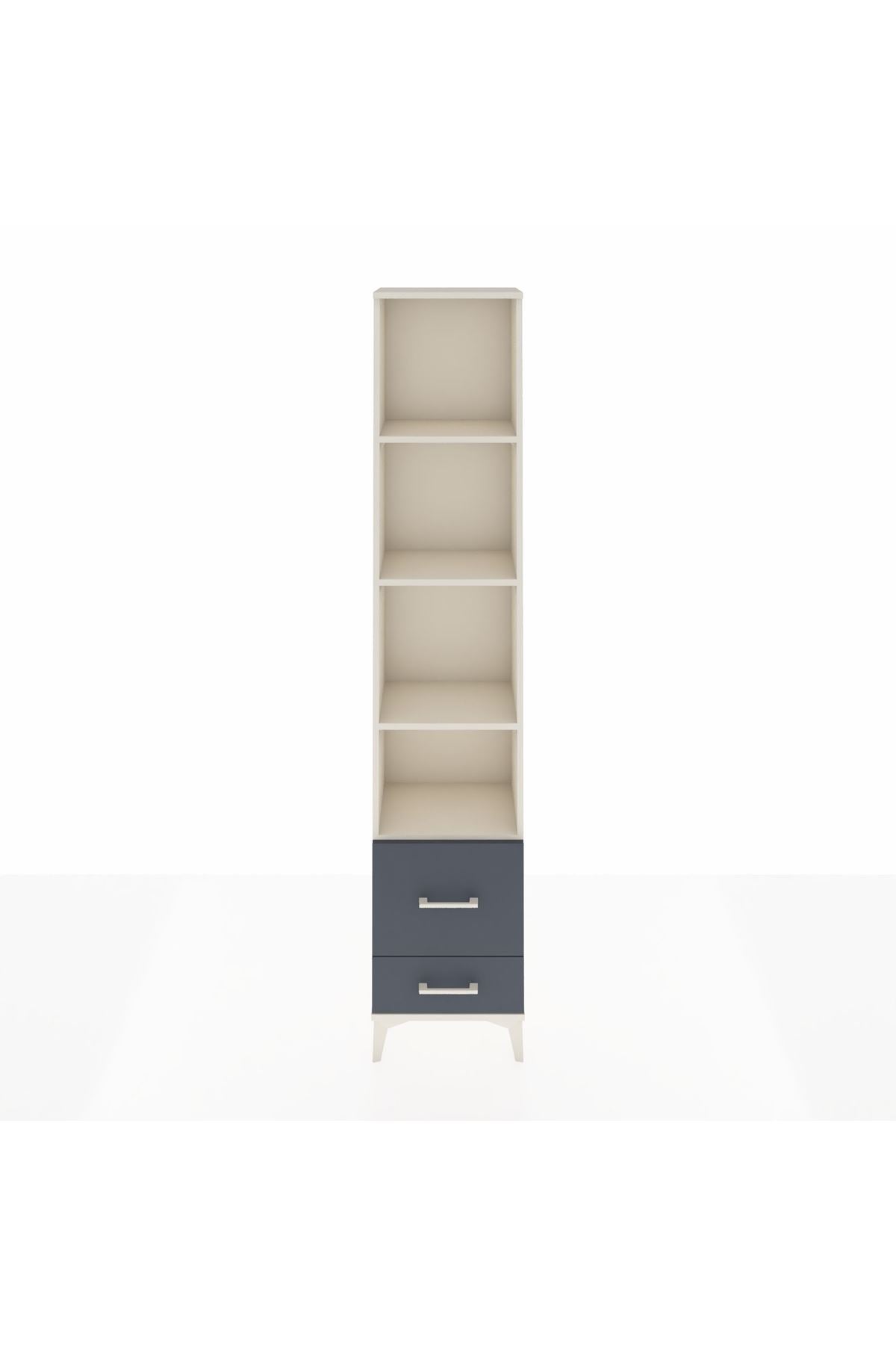 Arges Dolap 4 Raflı 2 Çekmeceli 44x30x221 Aytaşı-Antrasit