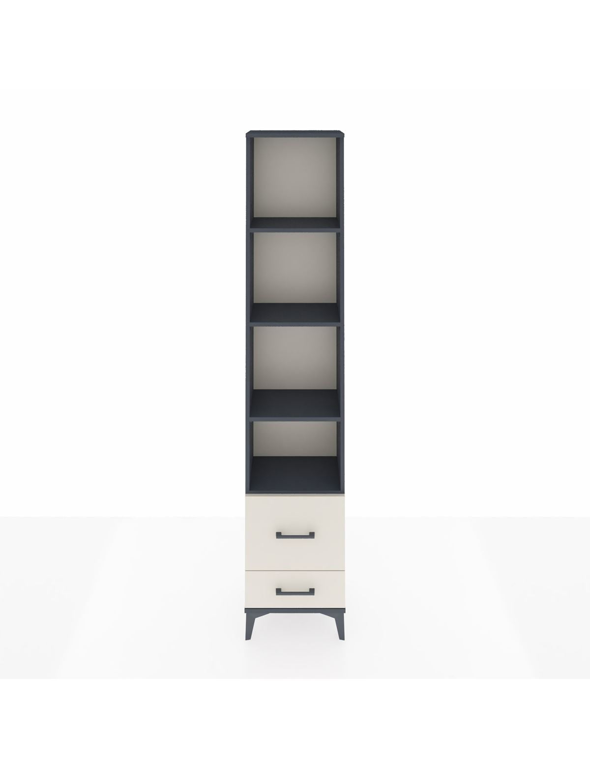 Arges Dolap 4 Raflı 2 Çekmeceli 44x30x221 Antrasit-Aytaşı