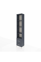 Arges Dolap 4 Raflı 2 Çekmeceli 44x30x221 Antrasit-Antrasit