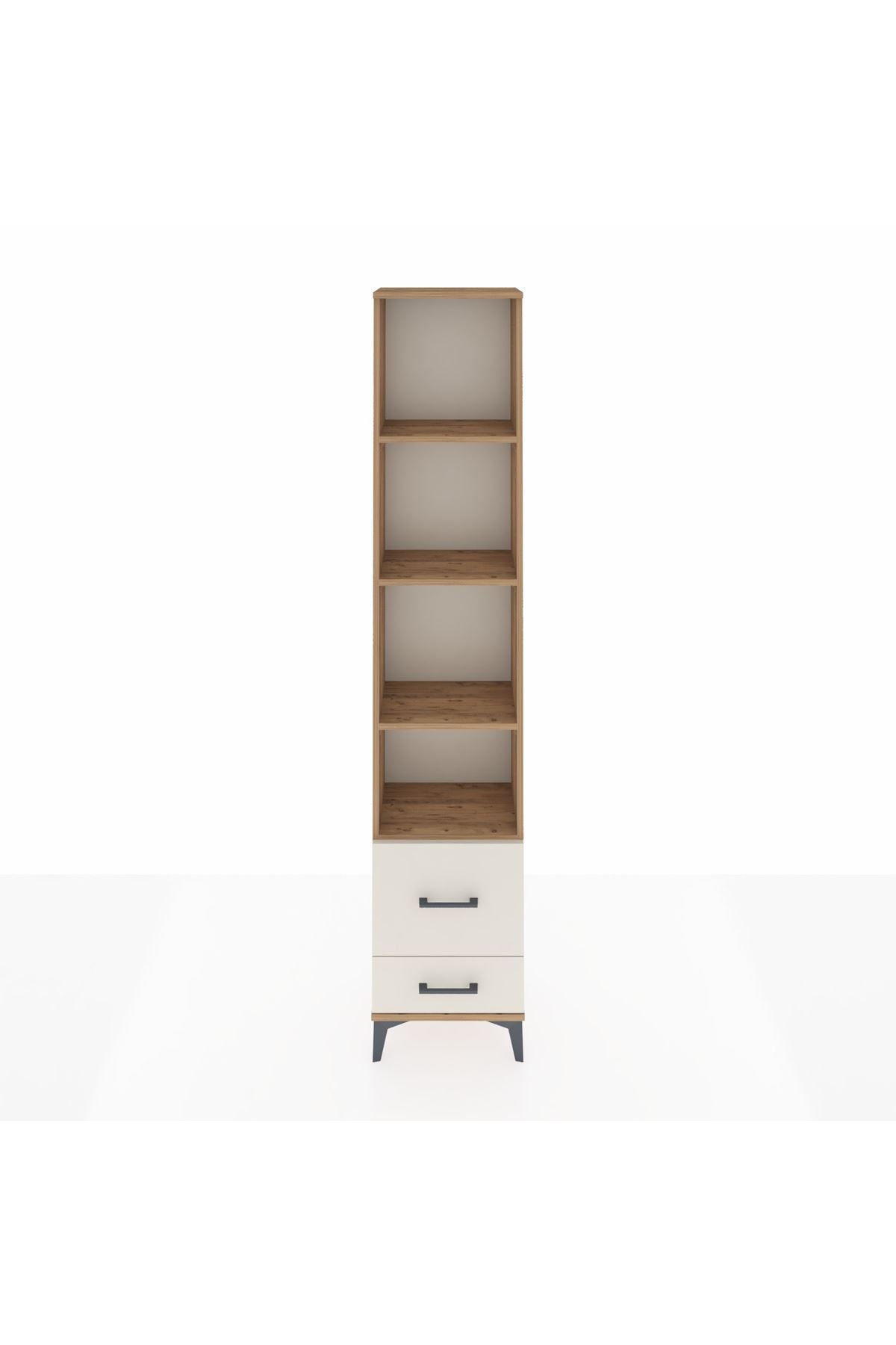 Arges Dolap 4 Raflı 2 Çekmeceli 44x30x221 Çam-Aytaşı