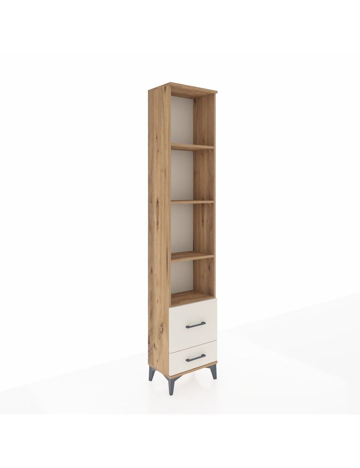 Arges Dolap 4 Raflı 2 Çekmeceli 44x30x221 Çam-Aytaşı