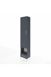 Arges Dolap 3 Raflı Tek Çekmeceli Tek Askılı 44x30x221 Antrasit-Antrasit