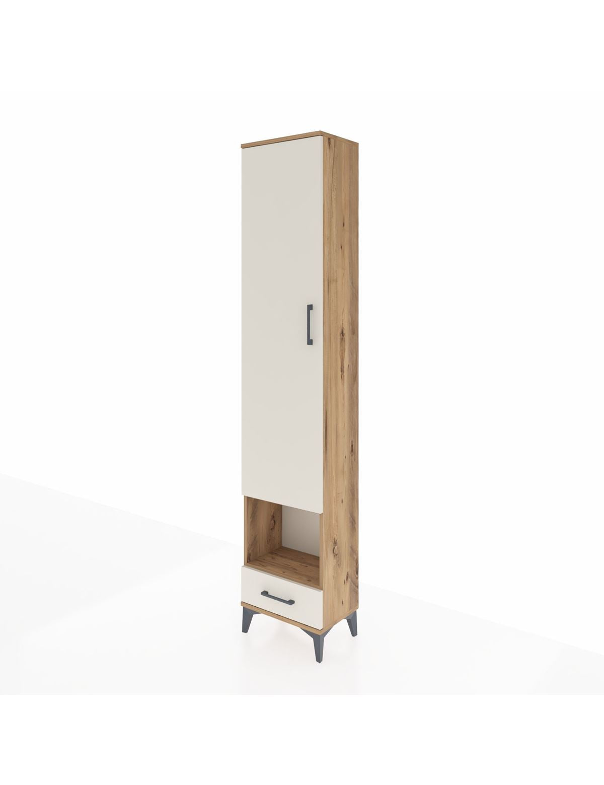 Arges Dolap 3 Raflı Tek Çekmeceli Tek Askılı 44x30x221 - S28M026V7A