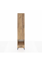 Arges Dolap 3 Raflı Tek Çekmeceli Tek Askılı 44x30x221 Çam-Çam