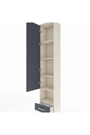 Arges Dolap 5 Raflı Tek Çekmeceli Tek Kapaklı 44x30x221 Aytaşı-Antrasit