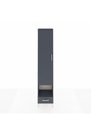 Arges Dolap 5 Raflı Tek Çekmeceli Tek Kapaklı 44x30x221 Antrasit-Antrasit