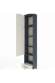 Arges Dolap 5 Raflı Tek Çekmeceli Tek Kapaklı 44x30x221 Antrasit-Aytaşı