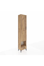 Arges Dolap 5 Raflı Tek Çekmeceli Tek Kapaklı 44x30x221 Çam-Çam